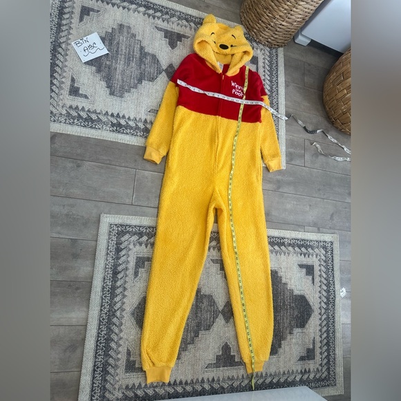 Y2K Disney Winnie the Pooh Women’s Hooded Pooh Zip Onesie Pjs Costume Size Small - Picture 15 of 15